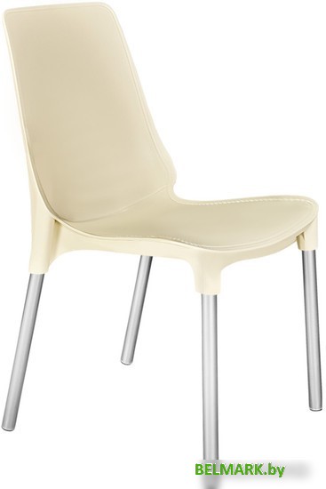 Стул Sheffilton SHT-S75 (бежевый/хром лак) - фото