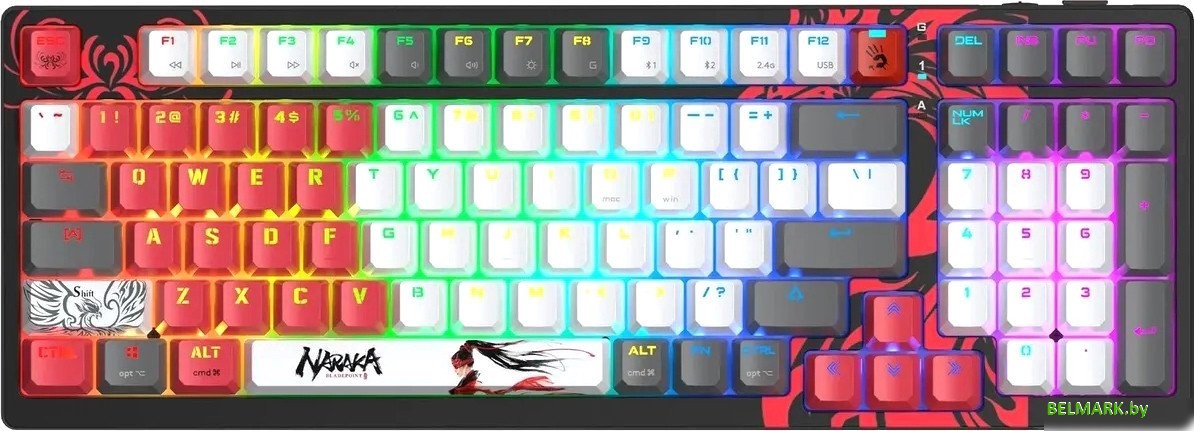 Клавиатура A4Tech Bloody WS98 Naraka (Bloody BLMS Red Plus) - фото
