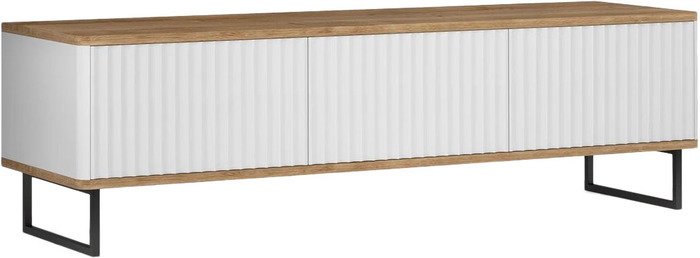 Тумба Shtabe Royal 5031 эко (белый/дуб кантри золотой/черный) - фото