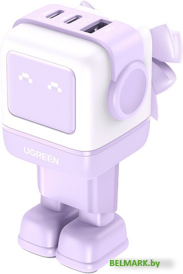 Сетевое зарядное Ugreen Nexode RG 65W CD361 (белый/сиреневый) - фото2