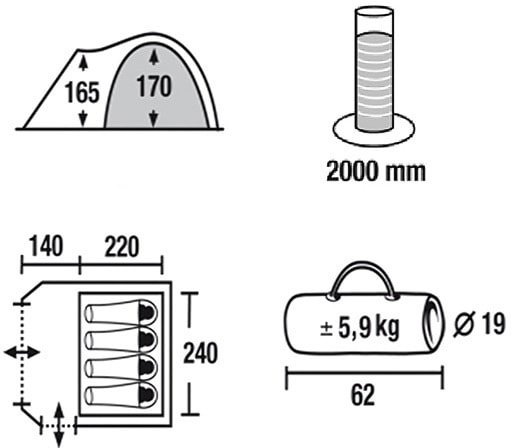Кемпинговая палатка Green Glade Tarzan 4 - фото2