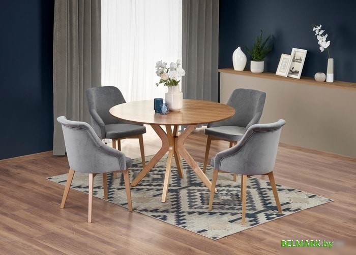 Кухонный стол Halmar Nicolas 120x120 (дуб натуральный) - фото