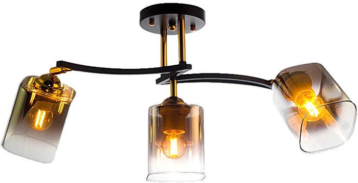 Люстра средней высоты Aitin Pro НПБ 02-3х60-101 N5277/3 (черный/золото) - фото