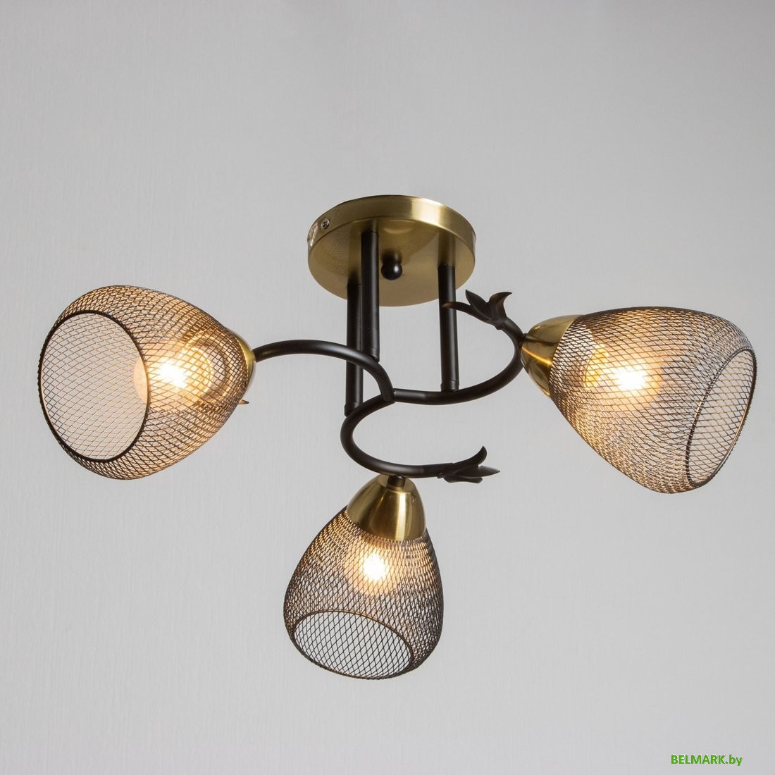 Подвесная люстра BayerLux Дассе 10385904 (черный/бронза) - фото