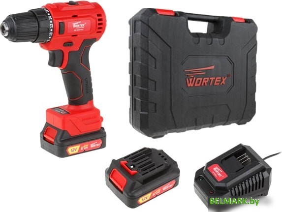 Дрель-шуруповерт Wortex BD 1220-1 DLi BD12201DLi1029 (с 2-мя АКБ, кейс) - фото