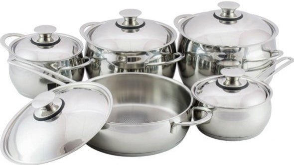 Набор кастрюль Кухар Магнолия Престиж КМ3-035М - фото