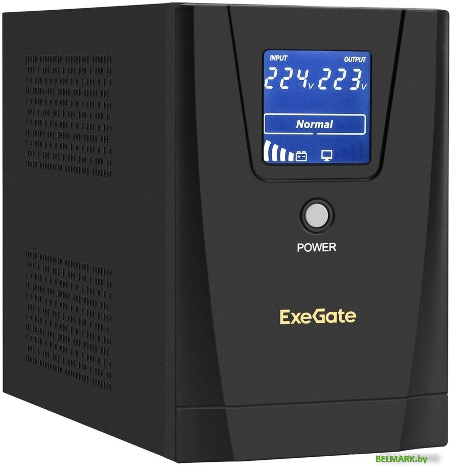 Источник бесперебойного питания ExeGate SpecialPro Smart LLB-1500.LCD.AVR.C13.RJ.USB - фото