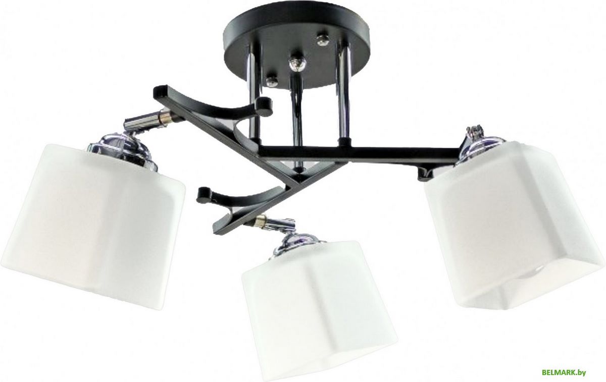 Люстра средней высоты Aitin Pro НПБ 02-3x60-101 N5488/3 (черный/хром) - фото