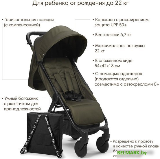 Коляска прогулочная «книга» Elodie Mondo (rebel green) - фото2