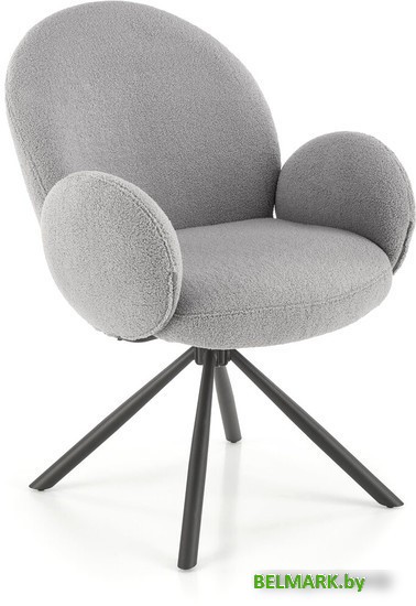 Стул с подлокотниками Halmar K498 (серый/черный) - фото