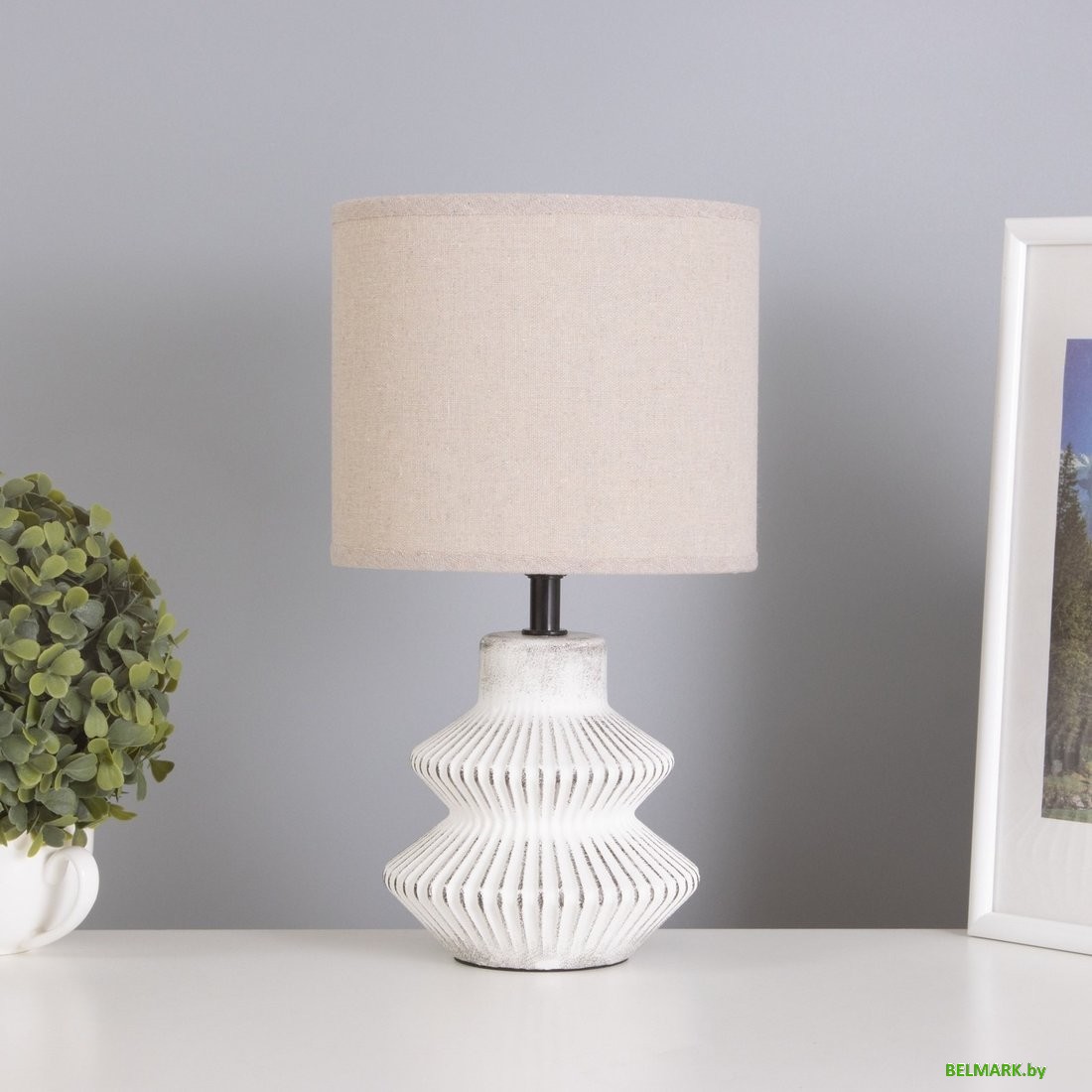 Торшер Risalux Крим 10603147 (белый/серый) - фото