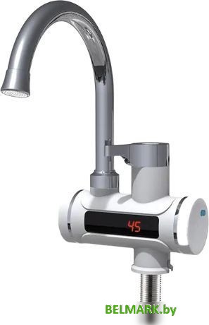 Проточный электрический водонагреватель-кран Unipump BEF-001 с дисплеем и жестким изливом - фото