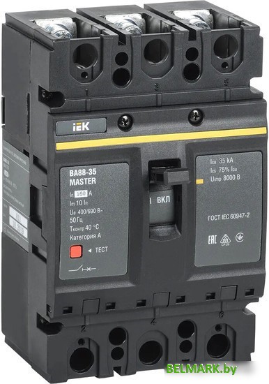 Выключатель автоматический IEK ВА 88-35 3п 160А 35кА SVA30-3-0160-02 - фото