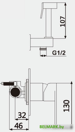 Гигиенический душ Vieir V113551-G - фото2