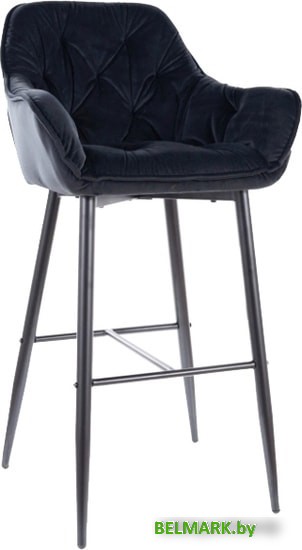 Стул с подлокотниками Signal Cherry H-1 Velvet (bluvel 19 черный) - фото