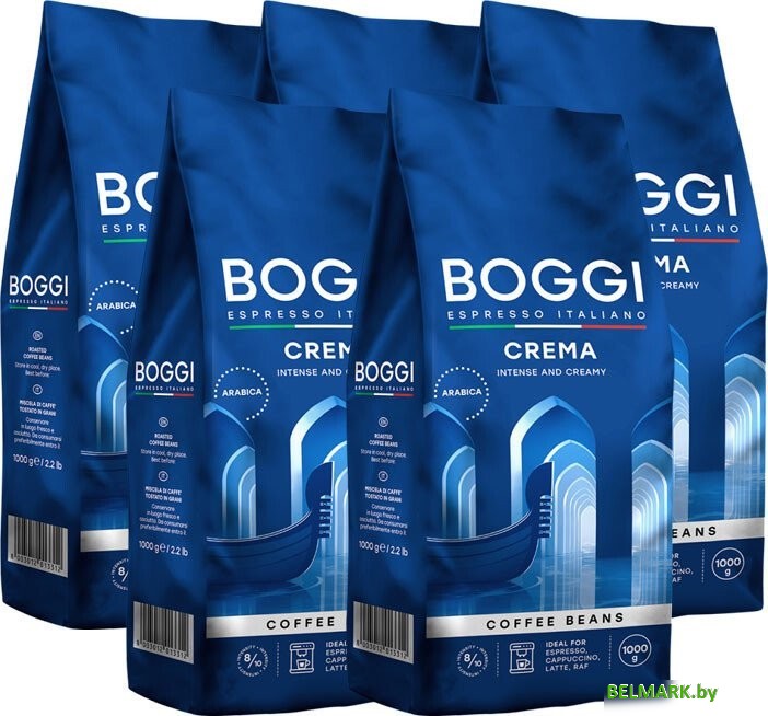 Кофе Boggi Crema зерновой 5х1 кг - фото