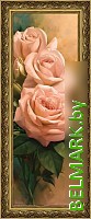 Картина Декарт Нежные розовые розы 30х90 8Л0497 (в раме) - фото