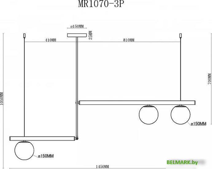 Подвесная люстра Myfar Jenifer MR1070-3P - фото2