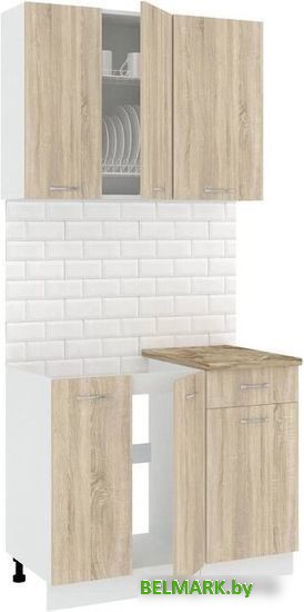 Готовая кухня Кортекс-мебель Корнелия Лира-лайт 1м (дуб сонома/мадрид) - фото