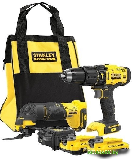 Stanley SFMCK213D2SQW (шуруповерт, реноватор, 2 АКБ, сумка) - фото