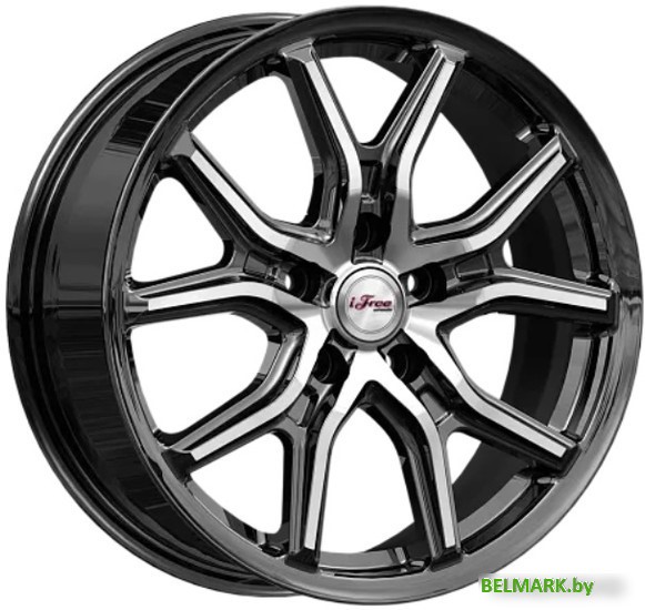 Литые диски iFree Страйк 17x6.5" 5x114.3мм DIA 67.1мм ET 35мм Блэк джек - фото