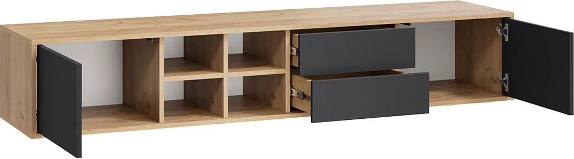 Тумба Трия Тип 5 (дуб крафт золотой/антрацит) - фото2