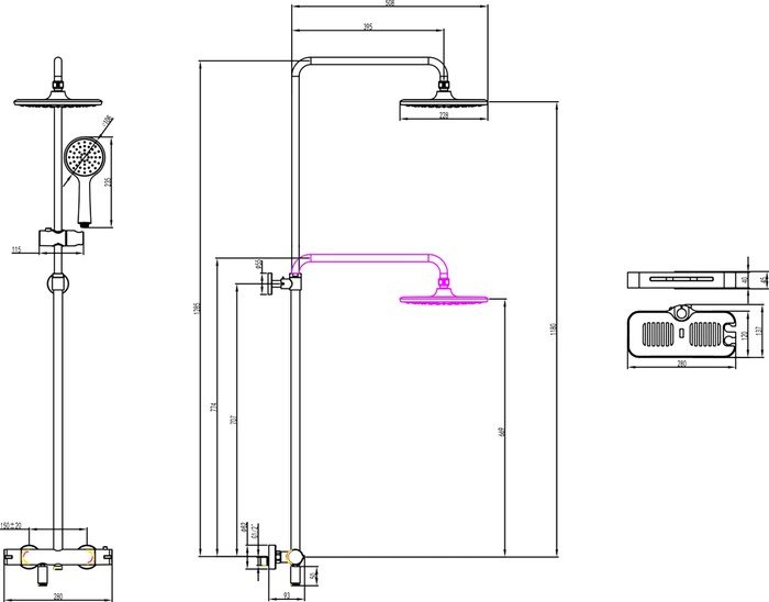 Душевая система Lemark Yeti LM7010C - фото2