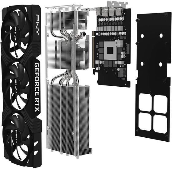 Видеокарта PNY GeForce RTX 4070 Ti 12GB Verto Triple Fan VCG4070T12TFXPB1 - фото2