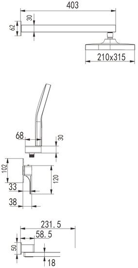 Душевая система Rose R1035T - фото2