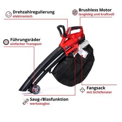 Колесная воздуходувка Einhell GE-CL 36 Li E-Solo (без АКБ) - фото2