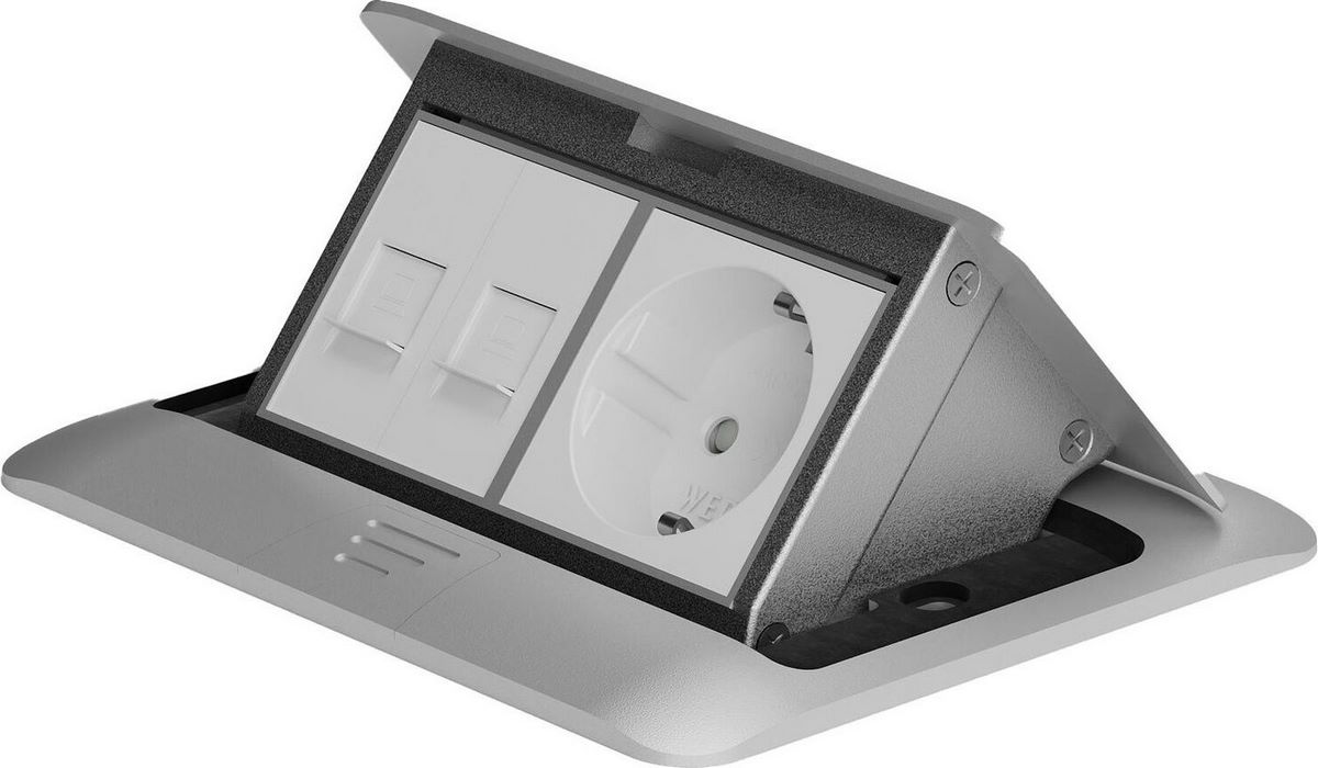 Блок розеток Werkel Выдвижной W8074065 (серебристый) - фото