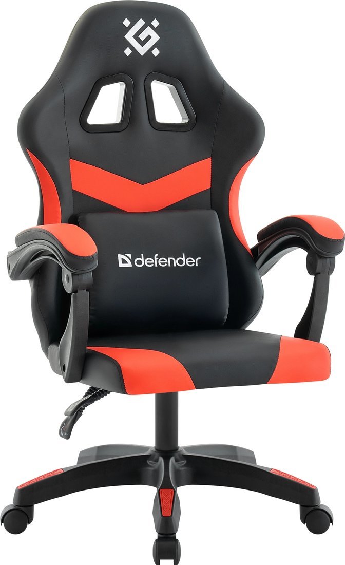 Игровое (геймерское) кресло Defender Runa (черный/красный) - фото