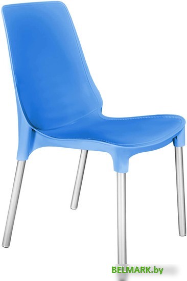 Стул Sheffilton SHT-S75 (небесно-синий/хром лак) - фото
