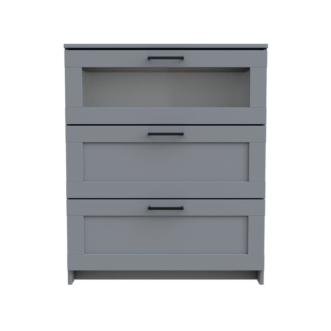 Комод Mio Tesoro Нави 3 ящика 2.15.02.020.4 (серый, со стеклом) - фото2