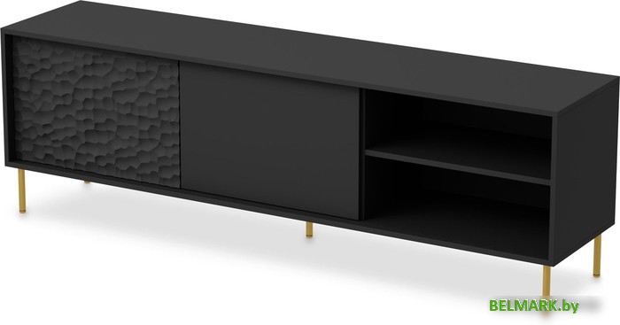 Тумба Halmar Bullet RTV-1 180 (черный/золотой) - фото