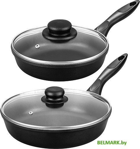 Сковорода Elan Gallery Гармония вкуса 120289+2 (черный оникс) - фото