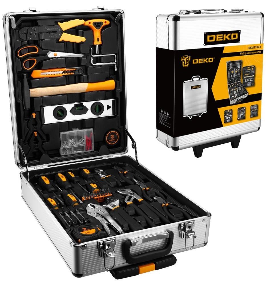 Набор домашнего мастера Deko DKMT187-1 (187 предметов) - фото