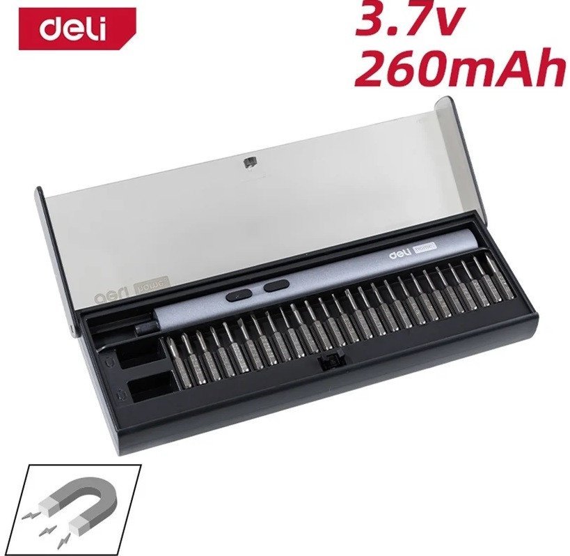 Электроотвертка Deli DY-DP04-1B1 (с 1-им АКБ, кейс) - фото