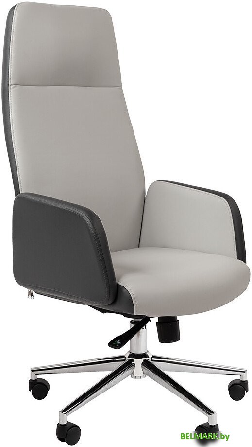 Офисное кресло CHAIRMAN 929 (экопремиум серый/светло-серый) - фото