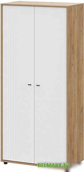 Шкаф распашной SV-Мебель Милан 00-00108394 (дуб золотой/белый/белый матовый) - фото