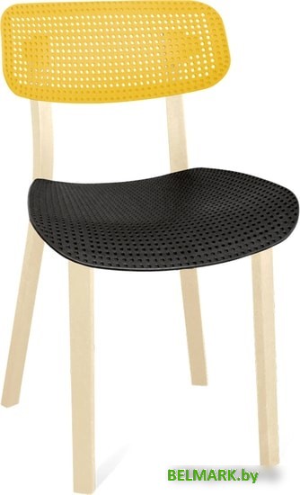 Стул Sheffilton SHT-S85 (желтый/черный/бежевый) - фото
