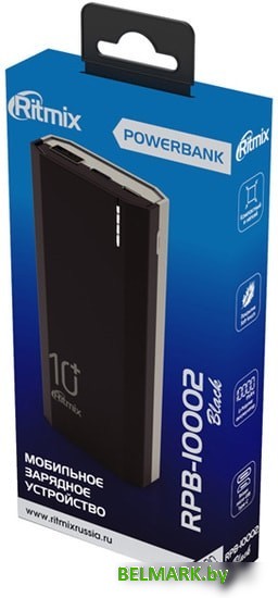 Портативное зарядное устройство Ritmix RPB-10002 (черный) - фото2