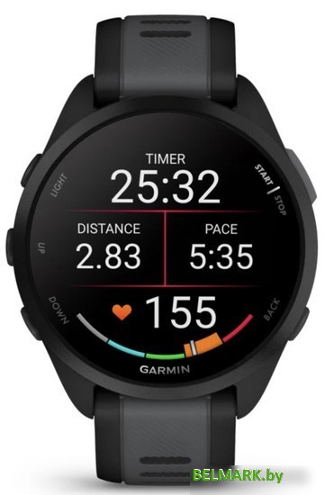 Умные часы Garmin Forerunner 165 (черный/сланцево-серый) - фото2