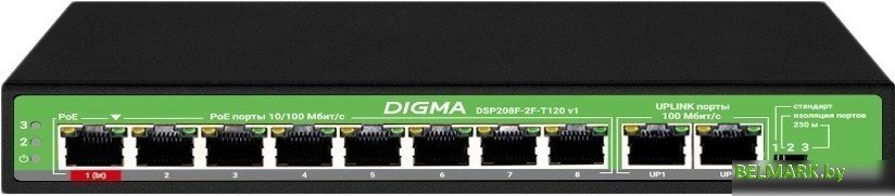 Неуправляемый коммутатор Digma DSP208F-2F-T120 V1 - фото