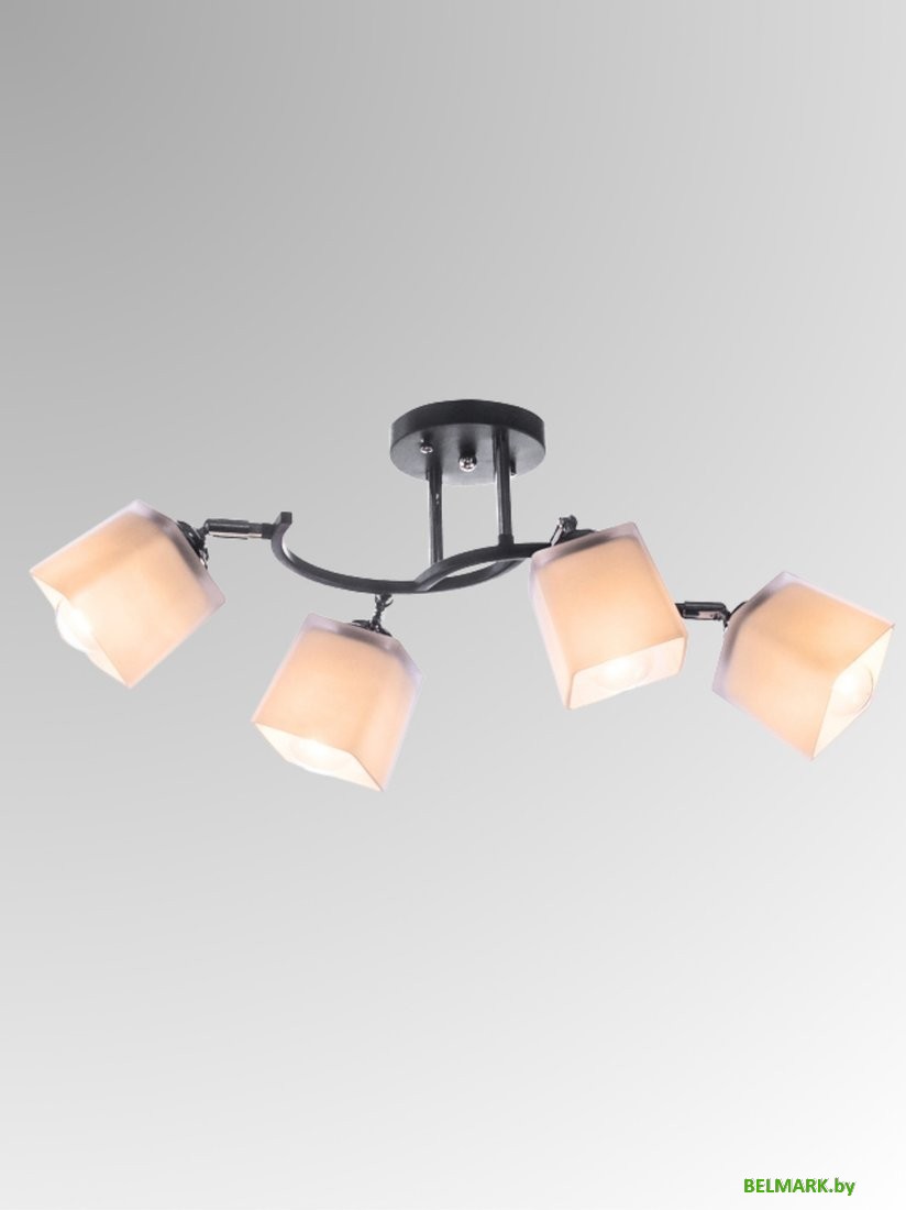 Люстра средней высоты Aitin Pro НПБ 02-4x60-101 N6106/4 (черный/хром) - фото2