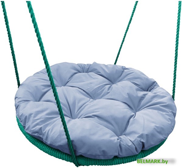 Подвесные качели M-Group Гнездо в оплетке 0.8м 17059909 (серая подушка) - фото