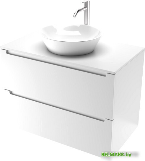 ЗОВ Тумба под умывальник Дион 90 D90LWP0M9003MKV5-KP13W (белый матовый) - фото