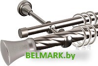 Карниз для штор АС ФОРОС Grace D25К/16Г + наконечники Монако (3м, сатин) - фото