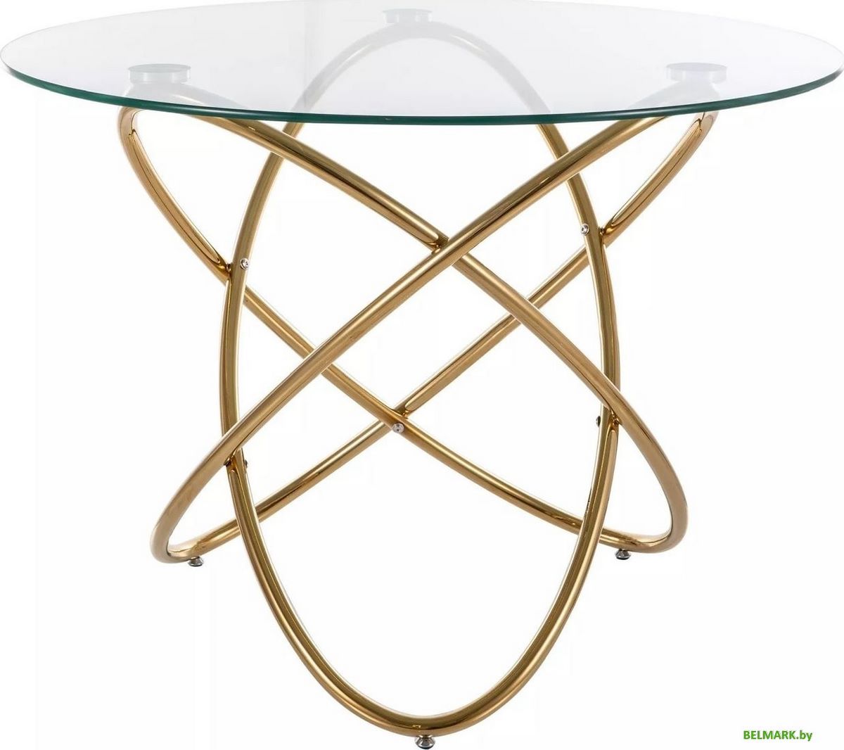 Кухонный стол Signal Orbit 100 (прозрачный/золотой) - фото