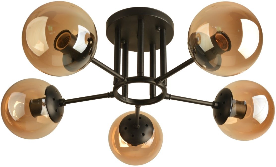 Люстра средней высоты Mirastyle BL-8256/5 BK - фото